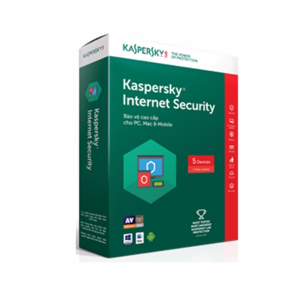 Phần mềm diệt Virus Kaspersky Internet Security 5PC 2018