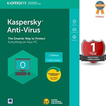 Phần mềm diệt virus máy tính Kaspersky Anti-Virus 1PC box (bản quyền 1 năm) 2018  