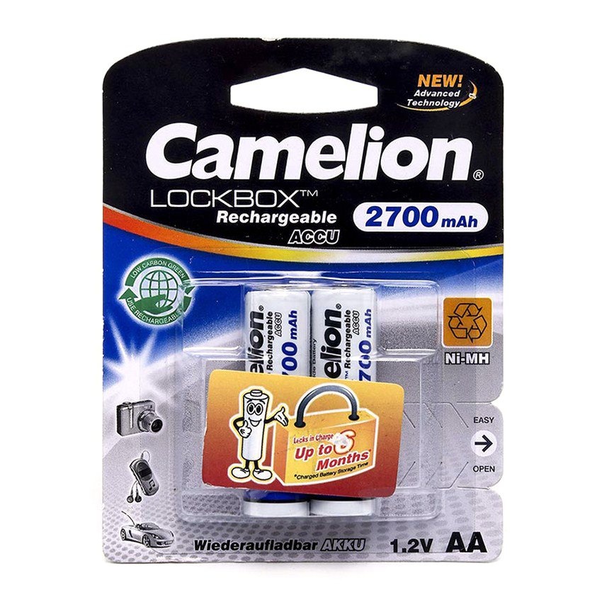 Pin sạc Camelion AlwaysReady Rechargeable 2700mAh AA (Trắng)