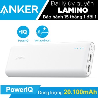 Pin sạc dự phòng ANKER PowerCore 20100mAh (Trắng) - Hãng phân phối chính thức  