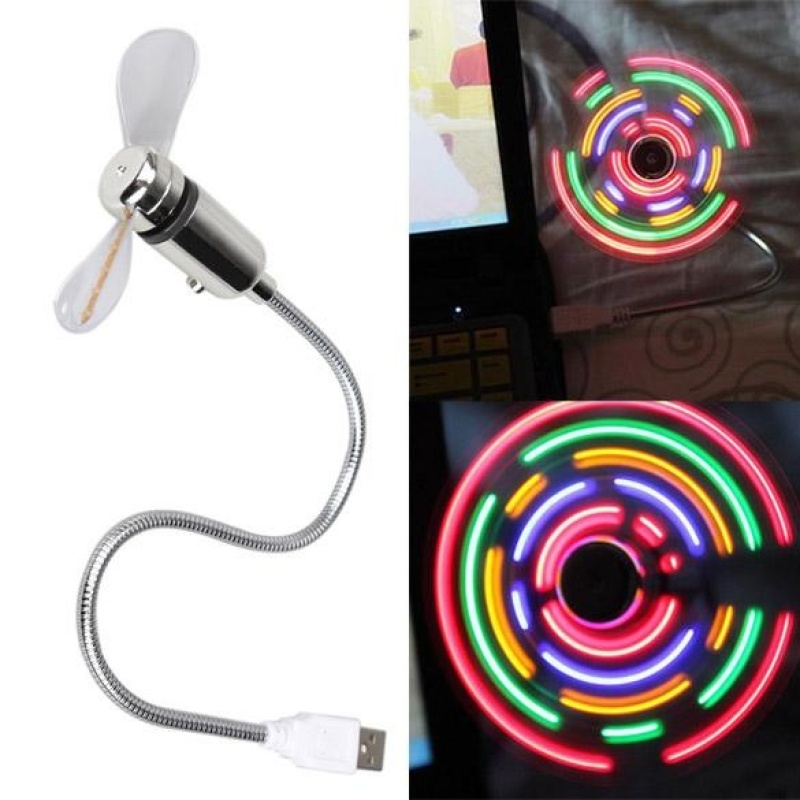 Bảng giá Portable Mini USB2.0 Desk Fan with 5 Color LED Light Switchable - intl Phong Vũ