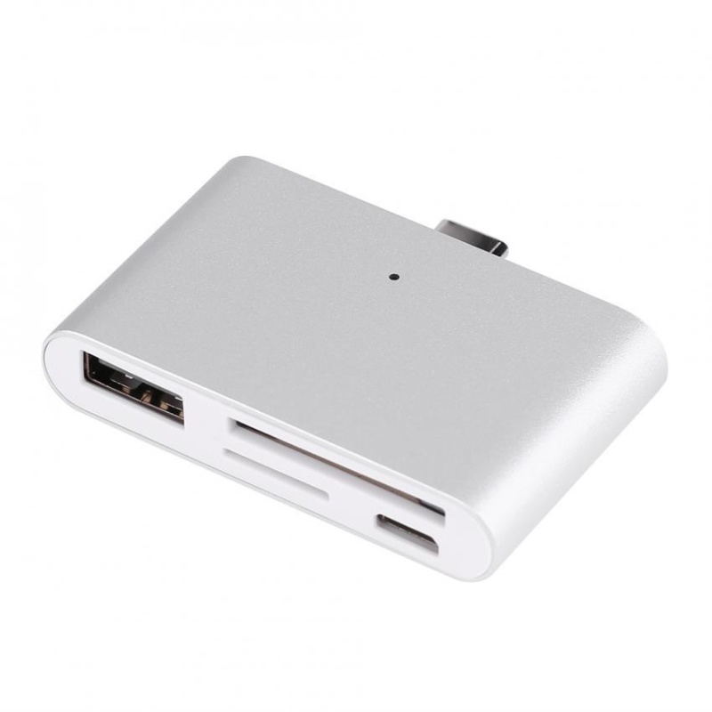 Bảng giá Portable USB 3.1 Type-C USB OTG Multifunction SD / TF Memory Card Reader Hub Adapter (Silver) - intl Phong Vũ