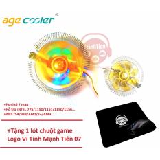 Cập Nhật Giá Quạt tản nhiệt CPU AgeCooler D3 Fan LED 7 màu + Tặng 1 lót chuột Vi Tính Mạnh Tiến