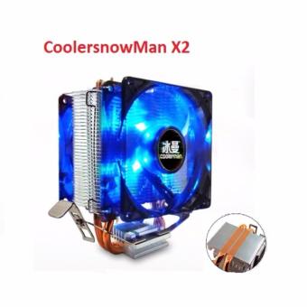 Quạt tản nhiệt CPU CoolerSnowMan X2 Dual Fan LED xanh  