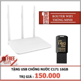 Router Wifi thông minh 300mbps PHICOMM KE 2M 3 Angten Ram 32MB + USB 16GB chống nước Team C171 -...