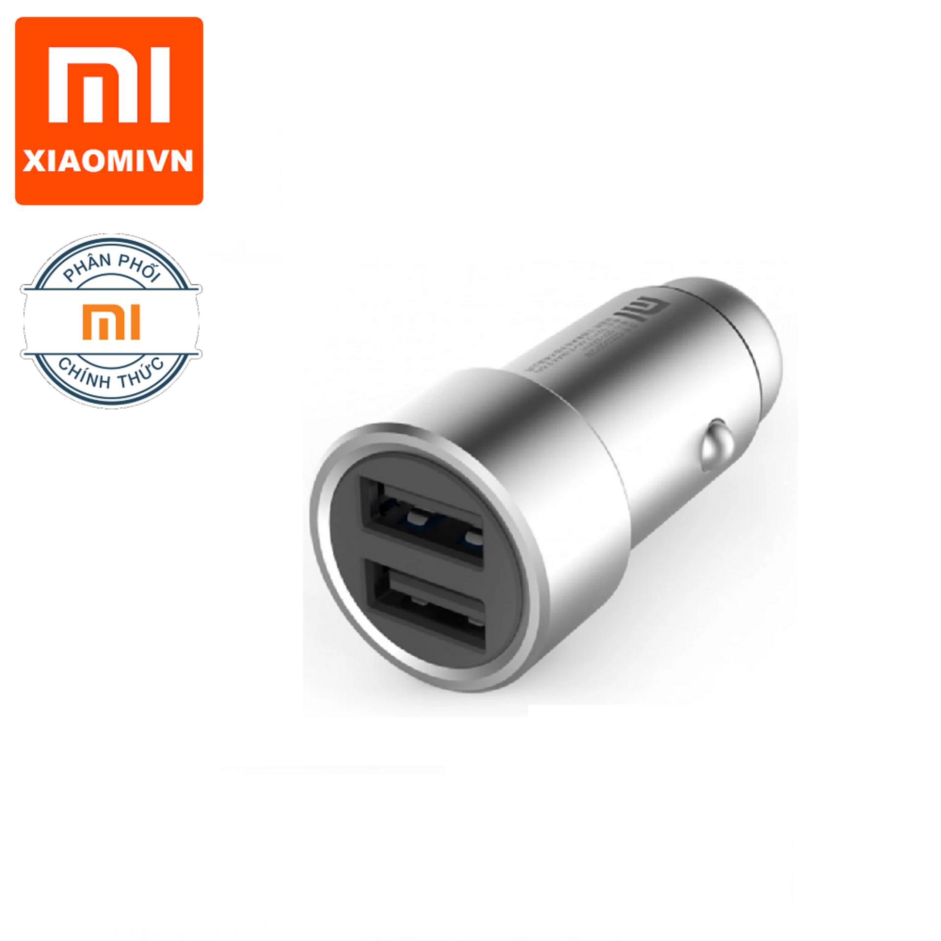 Sạc ô tô xe hơi Xiaomi 2 ngõ usb Mi car charger ( Hãng phấn phối chính thức)