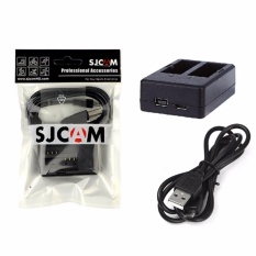 Sạc pin đôi dùng cho SJCAM SJ4000 SJ 4000 wifi SJ5000 M10 dock Sạc đôi thế hệ mới, cao cấp POPO Collection