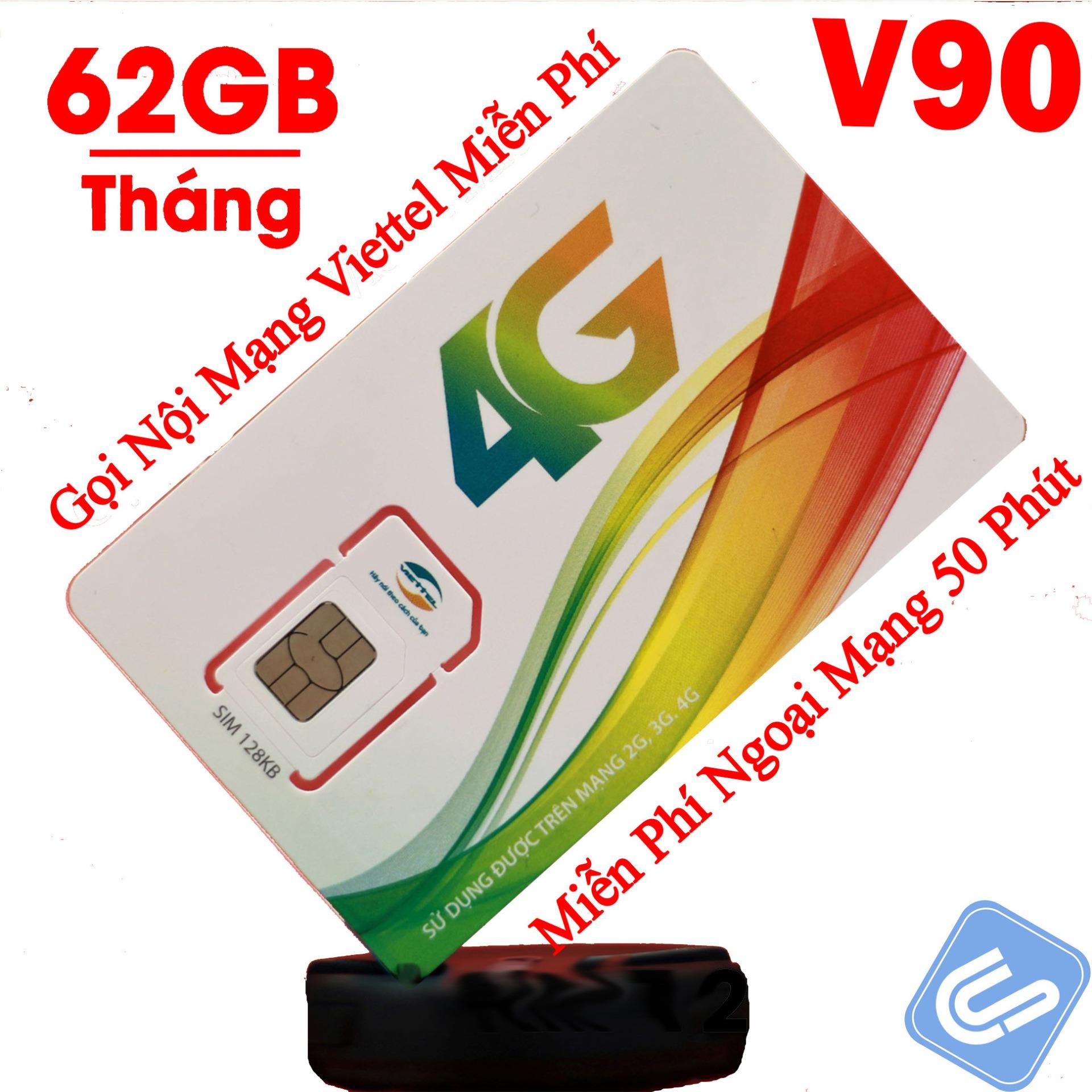 Sim 3G 4G Viettel V90 KM 60GB/Tháng - Gọi miễn phí