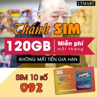 SIM 3G VietnamMobile Tặng 120GB mỗi Tháng̣ max data không cần nạp tiền.  