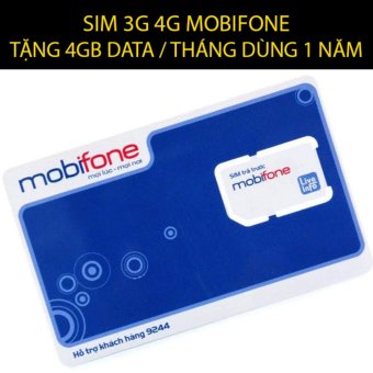 SIM 4G MOBIFONE 4GB TRONG 12 THÁNG (không nạp tiền)  