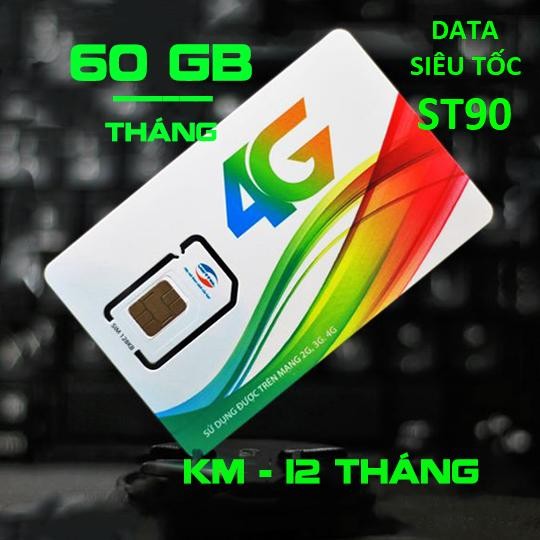 SIM VIETTEL SIÊU TỐC ST90 60GB/THÁNG