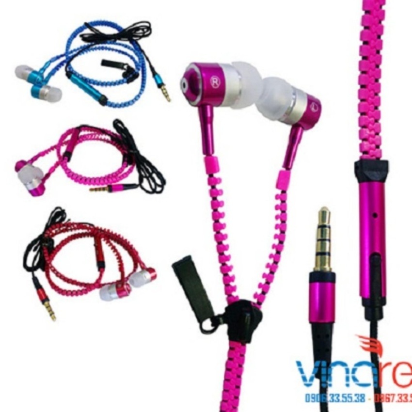 Hình ảnh Tai nghe Zipper Cao Cấp Có Kéo khóa chống rối