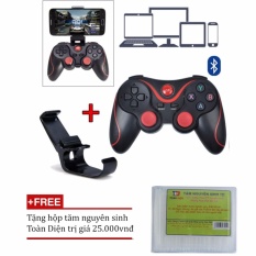 Tay cầm chơi game bluetooth T3/Tay cầm chơi game Liên quân Mobile + Tặng hộp tăm nguyên sinh TD