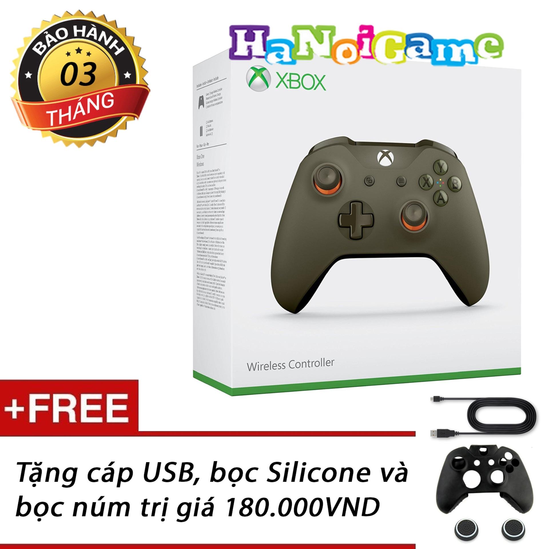 Tay cầm chơi game Xbox One S Green/Orange (nhập khẩu US)