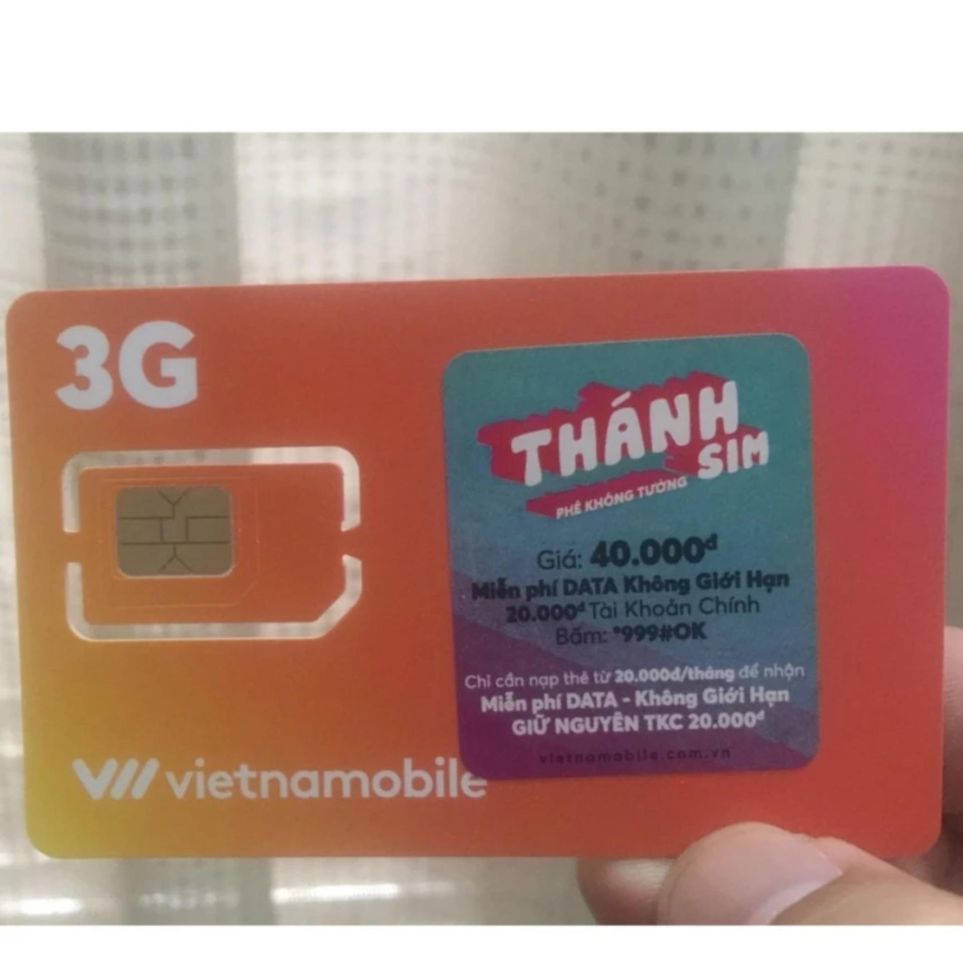 Thánh SIM Vietnamobile - 120GB/Tháng - miễn phí 3G tốc độ cao, mien phi data, free ship, sieu sim 3g