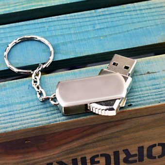 The Metal Usb Flash Drive Custom Logo Pen Drive with Key Chain UsbStick .