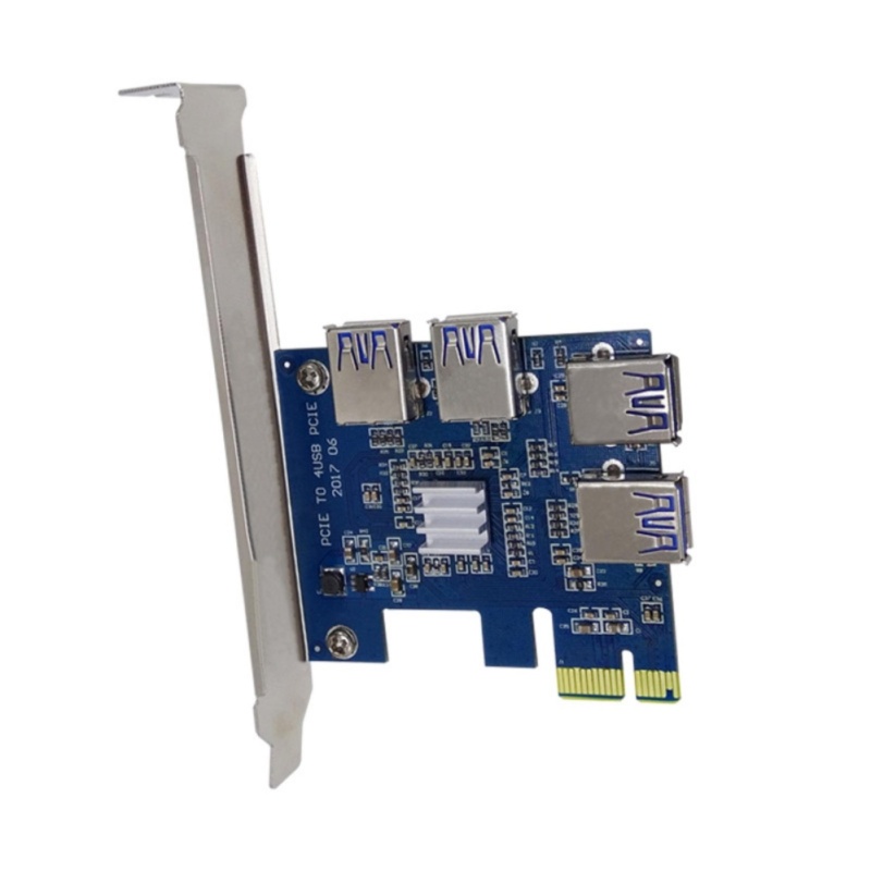 Bảng giá Thẻ Mở Rộng YBC PCI 4 Cổng USB 3.0 Riser Cards dùng cho Khai Thác Bitcoin – Quốc tế Phong Vũ