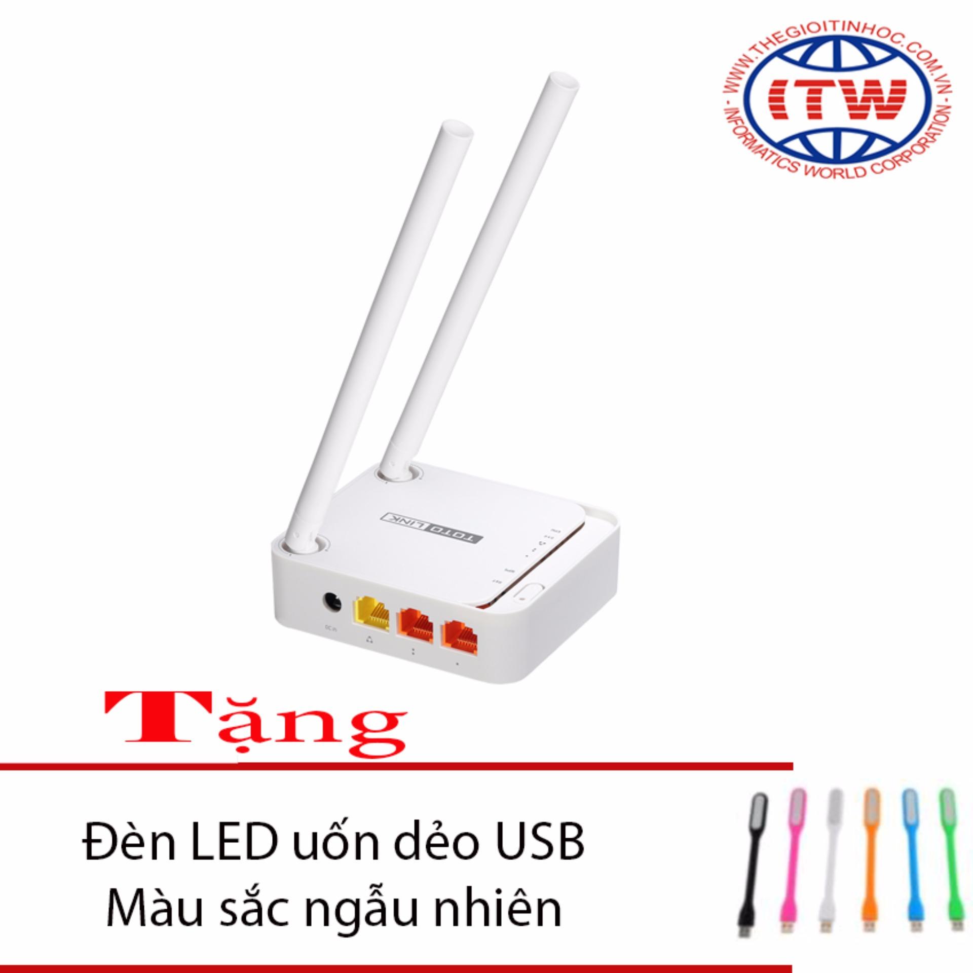 Thiết bị router phát wifi Totolink N200RE-V3 + Tặng đèn LED USB - Hãng phân phối chính thức