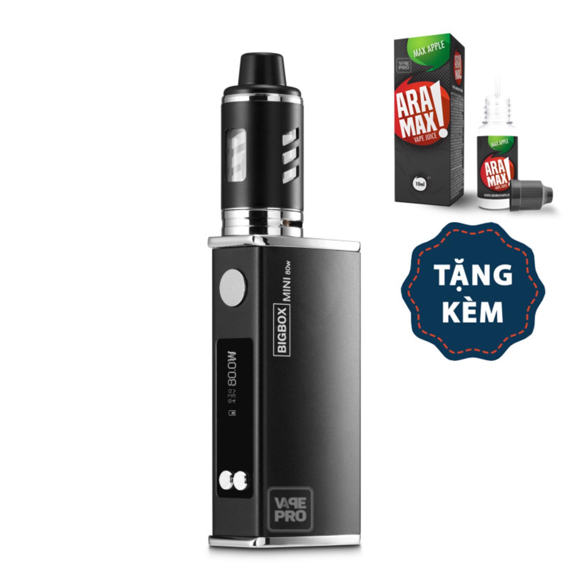Thuốc lá điện tử - Vape - Siêu khói BIGBOX Mini 80W Kit (Black) tặng dầu Aramax