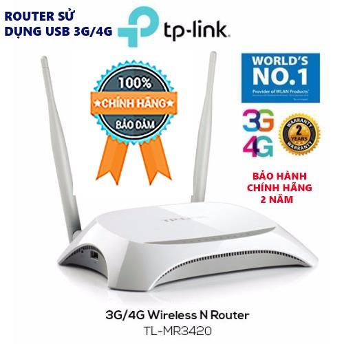TL-MR3420 - Router WIFI sử dụng USB 3G/4G, chuẩn N 300Mbps - Hãng TP-Link bảo hành 24 tháng