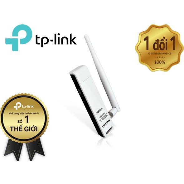 TP-Link - TL-WN722N - USB kết nối Wi-Fi Chuẩn N 150Mbps Độ lợi cao-Hãng phân phối chính thức