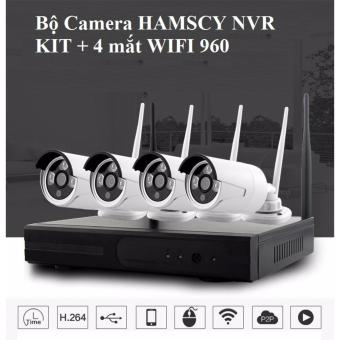 Trọn Bộ Đầu Ghi NVR HD + 4 Camera WIFI 960P  