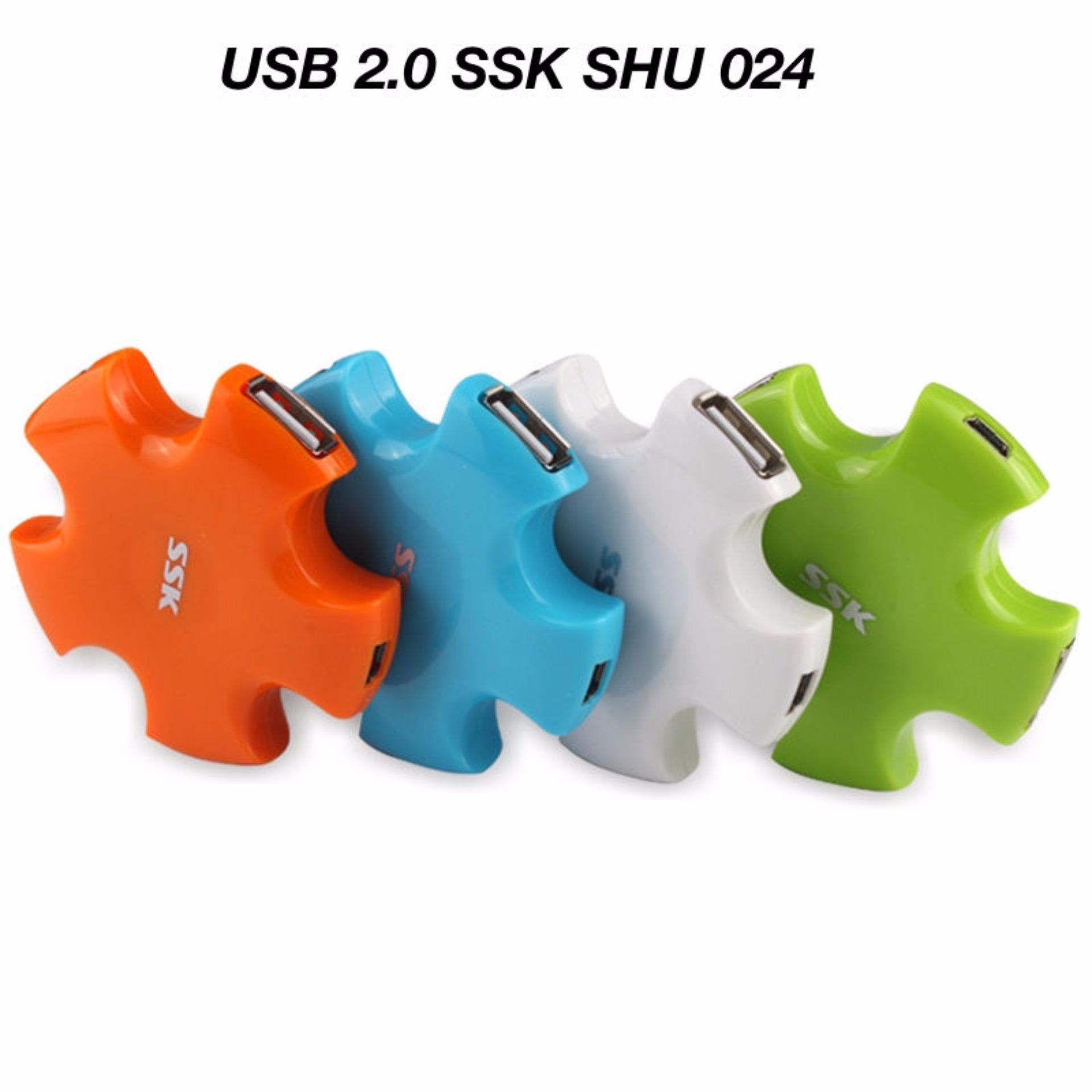 USB 2.0 1 chia ra 4 cổng SSK SHU-024 (Trắng)