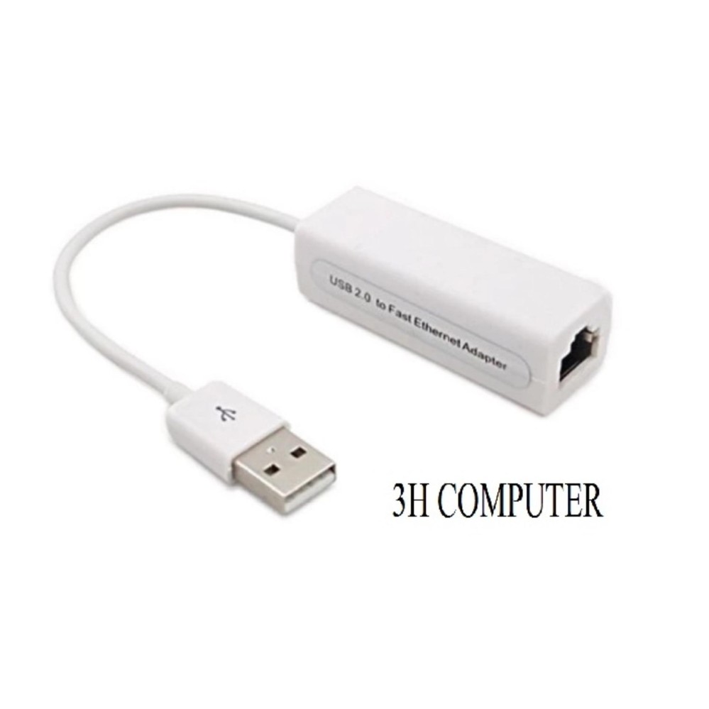 USB 2.0 to fast Ethernet 10/100 RJ45 Network LAN Adapter Card White NEW - Intl