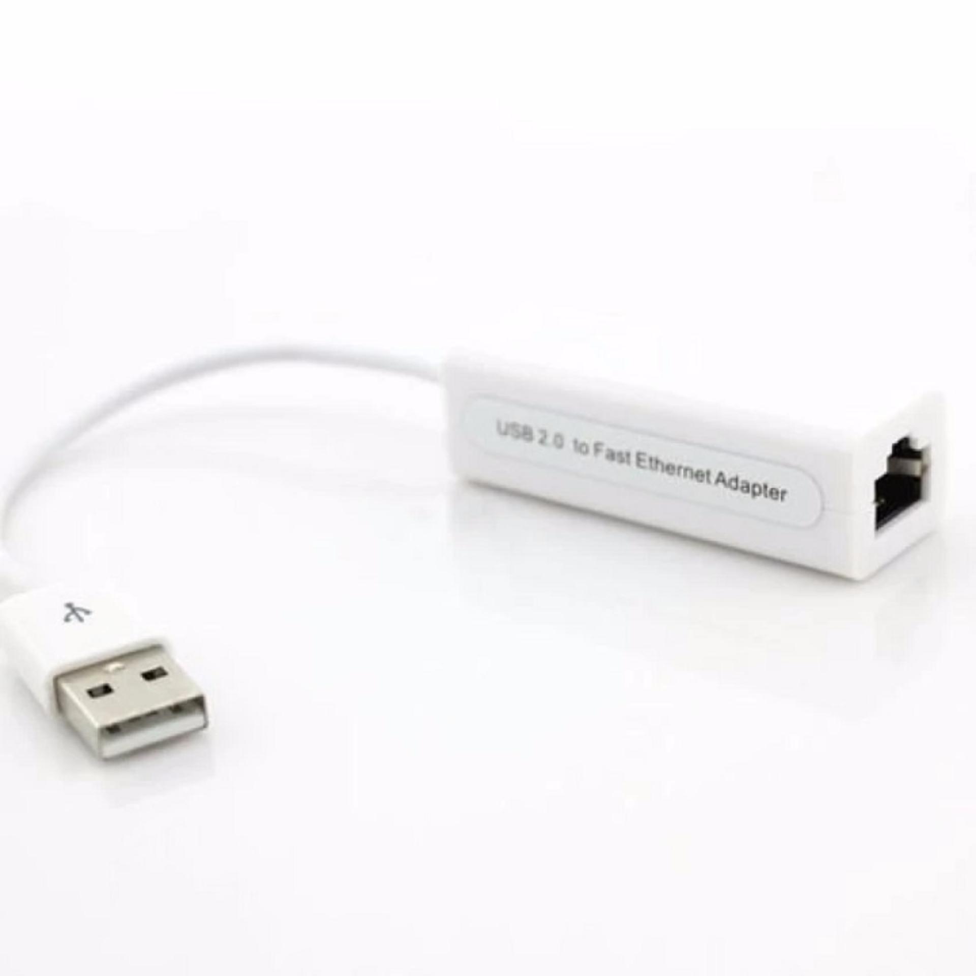 USB 2.0 to fast Ethernet 10/100 RJ45 Network LAN Adapter Card White NEW - Intl
