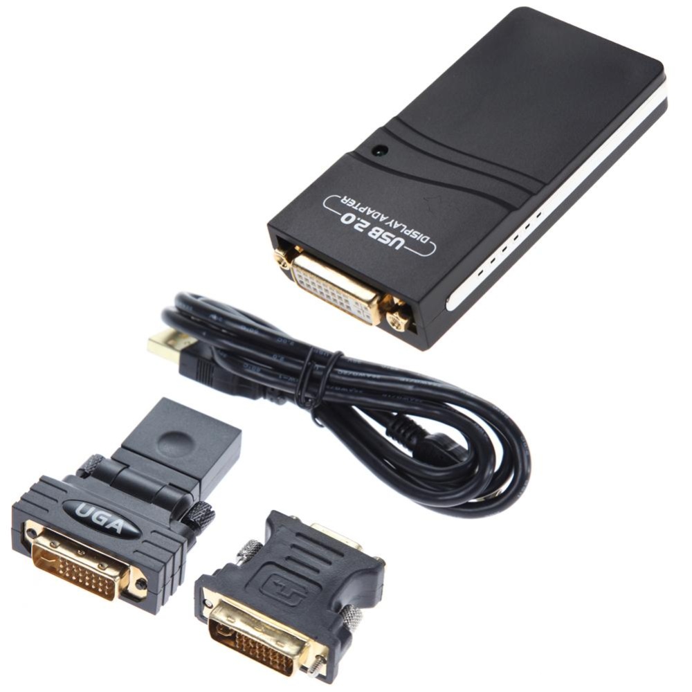 USB 2.0 UGA to DVI/VGA/HDMI Multi Display Monitor Graphic Converter Adapter - intl