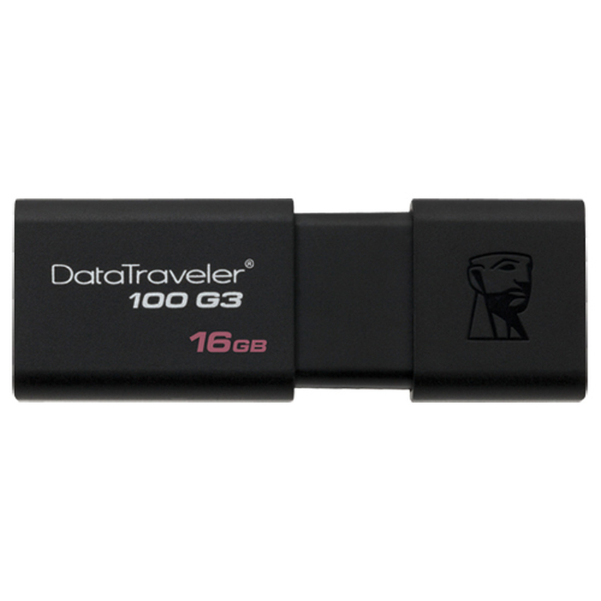 USB 3.0 16GB Kingston Data Traveler DT100G3 (Black) - Hãng Phân Phối Chính Thức