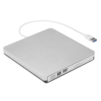 USB 3.0 Portable Ultra-thin External CD-RW DVD-RW Disc Player - Silver - intl  