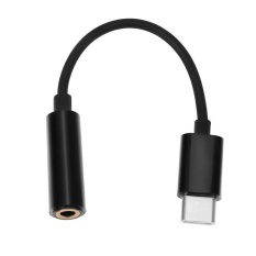 USB 3.1 Type-C Male to 3.5mm Female Earphone Audio Adapter Cable(Black) – intl