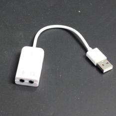 USB Sound Adapter cho laptop, PC 7.1 Channel (Trắng)  mới