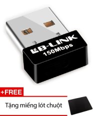 Usb thu wifi LB-LINK BL-WN151 Nano (Đen) + Tặng miếng lót chuột  mua đơn giản
