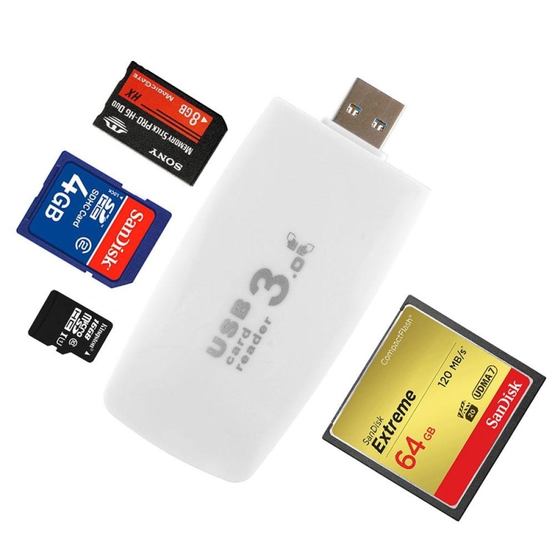 Bảng giá Vanker-High Speed All in 1 USB 3.0 Flash Memory Card Reader & Writer Adapter 5GBPS (White) - intl Phong Vũ