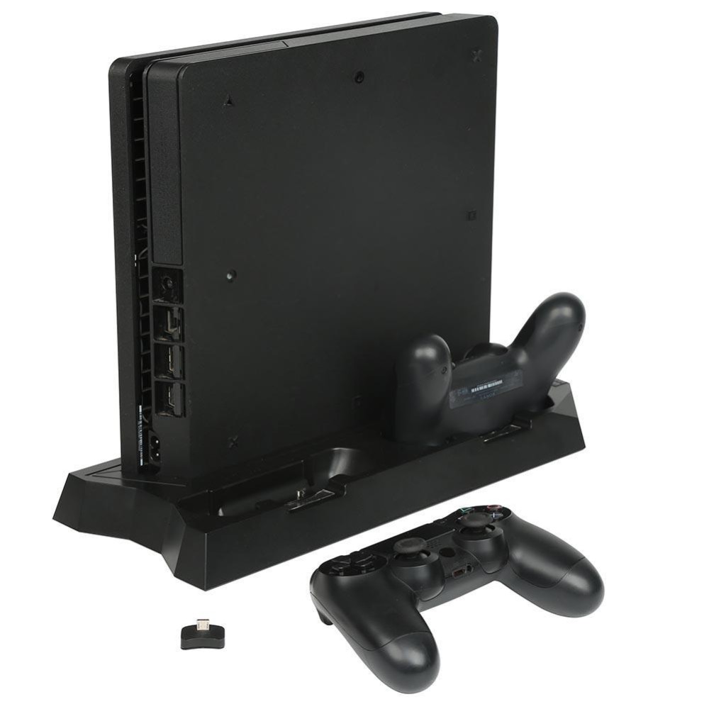 Chân Đứng có Quạt Làm Mát Đế Sạc Đứng HUB USB Cổng PS4 Slim/PS4 Pro Phụ Kiện Game -quốc tế