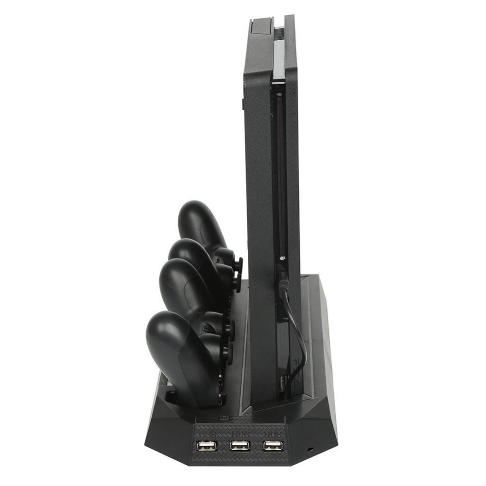 Chân Đứng có Quạt Làm Mát Đế Sạc Đứng HUB USB Cổng PS4 Slim/PS4 Pro Phụ Kiện Game -quốc tế