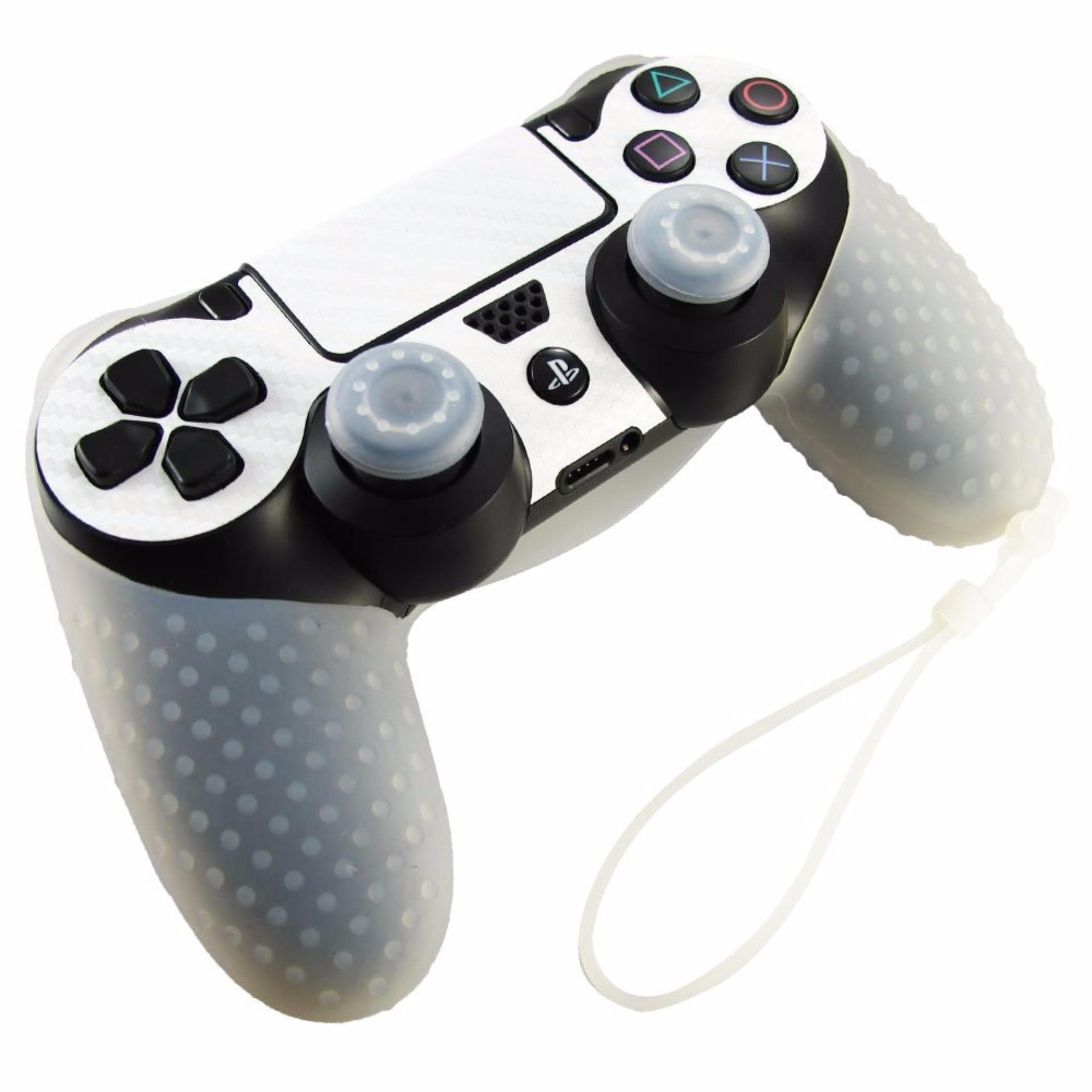 Vỏ bọc silicone thế hệ mới tay cầm PlayStation 4 (Trắng)