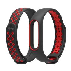 Xiaomi Miband 2 dây đeo thay thế hiệu Mijobs thoát khí cao cấp (đen – đỏ)