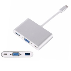 YBC 3-Trong-1 USB 3.1 Loại C Sang Cáp Vga Loại C USB 3.0 Bộ Sạc Adapter-Quốc tế