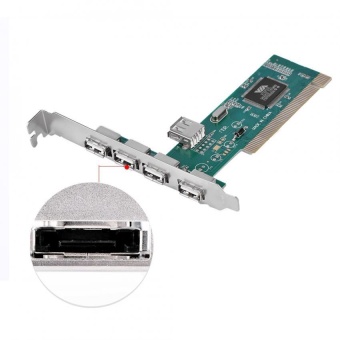 YOSOO High Speed PCI to (4+1) 5 Port USB 2.0 480Mbps VIA Controller Card - intl  