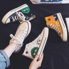 Giày thể thao nữ cao cổ hình đáng yêu – giày nữ sneaker giầy bata trắng đen vàng đi học thời trang ullzang hàn quốc giá rẻ dưới 100k đẹp hot 2020