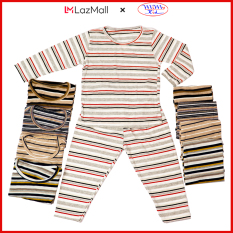 Bộ quần áo trẻ em MIMYKID sọc ngang tay dài quần dài, chất vải cotton dày mịn và thấm hút tốt, bộ đồ cho bé từ 4-16kg