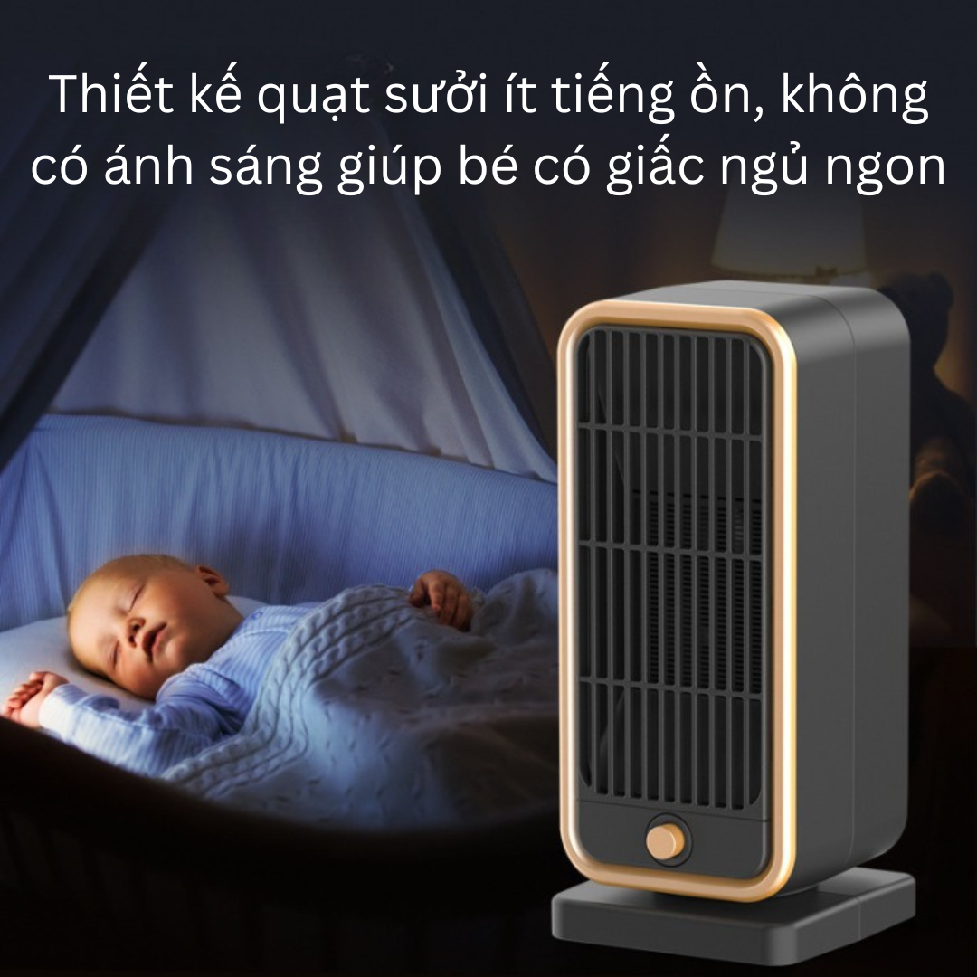 Quạt sưởi ấm thông minh cao cấp YND-500D. Máy sưởi ấm đa năng an toàn cho bé, Công suất mạnh...