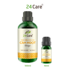 Tinh dầu thiên nhiên Cam Ngọt 100ml 24Care – xông phòng, dưỡng da, chăm sóc răng miệng, thúc đẩy tâm trạng tốt