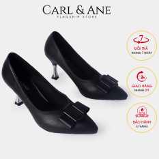 Carl & Ane – Giày cao gót thời trang nữ mũi nhọn đính khóa vuông kiểu dáng công sở cao 4cm CP008 (BA)