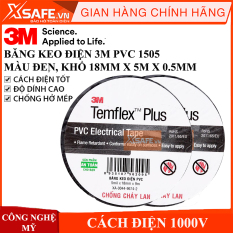 Băng keo điện 3M PVC 1505 cách điện 1KV, chống cháy lan 3M Temflex Plus Harnessing Tape (PVC)- 1505 Temflex plus FR