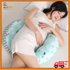 Gối Đa Năng Dành Cho Bà Bầu Zera, Kích Thước 43 x 23 x 77cm, Chất Liệu 100% Cotton Thoáng Mát, Hỗ Trợ Nâng Đỡ Bụng Bầu cho Mẹ Không Đau Nhức Mỏi Lưng, Giúp Mẹ Ngủ Ngon, Có Thể Làm Gối Chặn Cho Bé Sau Sinh