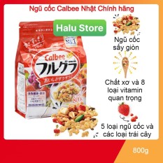 [HSD 07/2022] Ngũ cốc Calbee ăn kiêng giảm cân Nhật Bản mix sữa chua trái cây hoa quả dùng ăn sáng siêu ngon – gói Calbee đỏ 750g